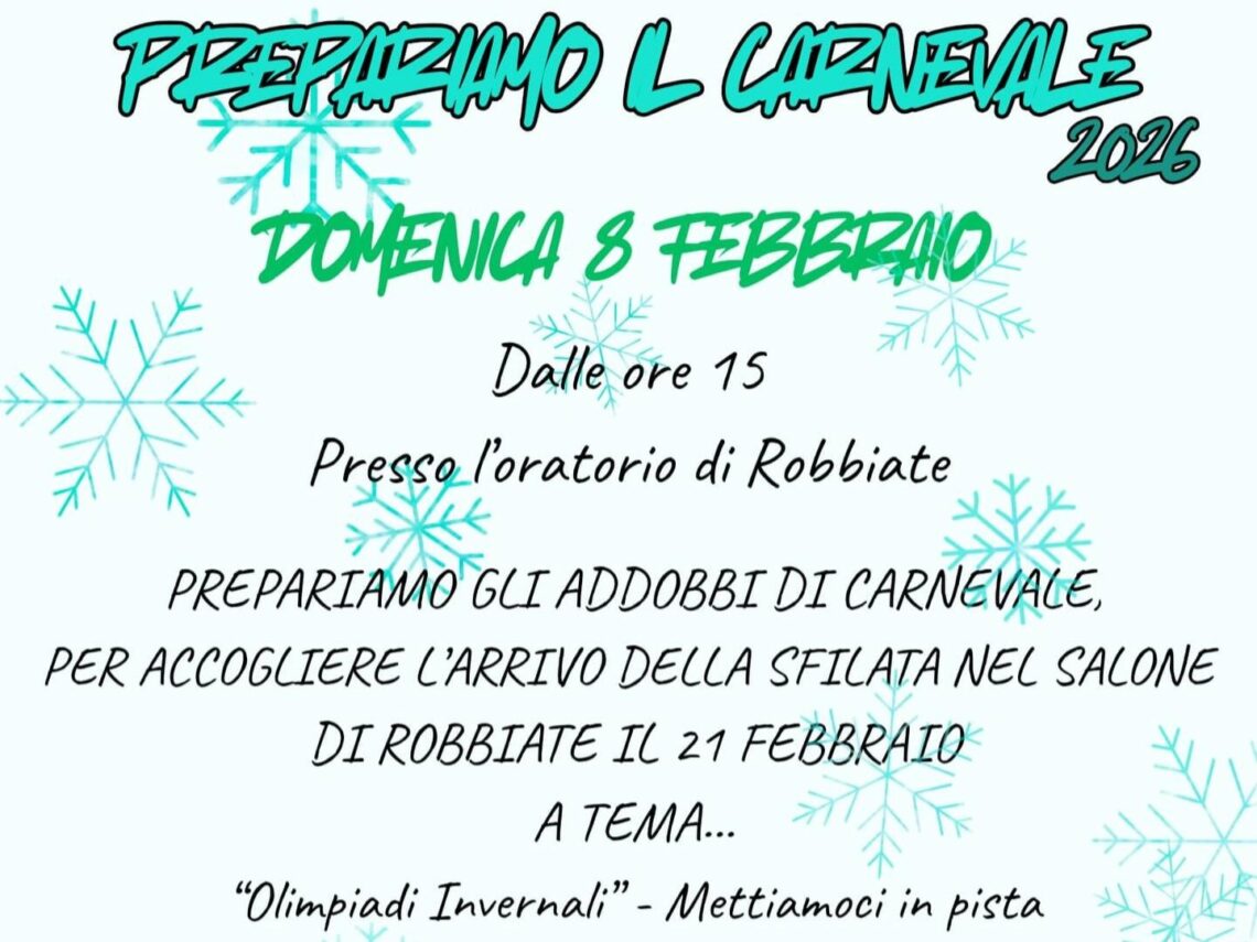 Prepariamo il Carnevale