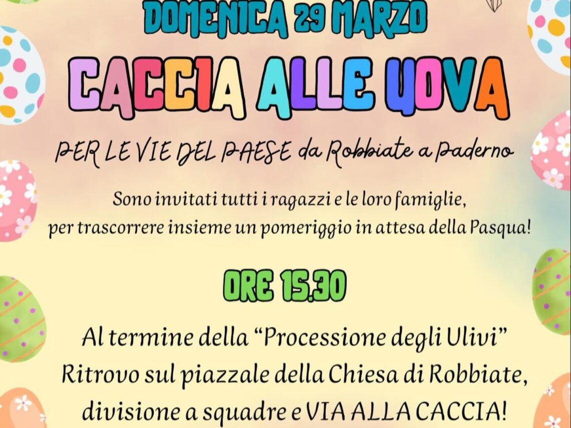 Caccia alle uova – per le vie del paese