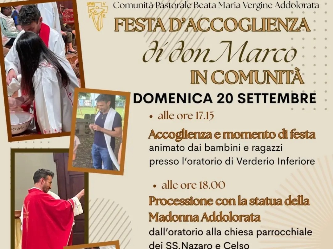 Festa d’accoglienza di don Marco in comunità